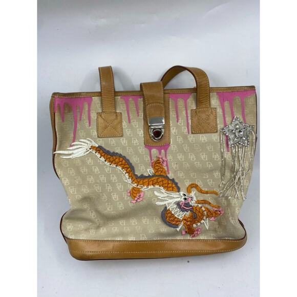 DOONEY & BOURKE Shoulder Tote Bag Customized Tan - Picture 3 of 15